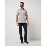 Travis Mathew Heater Pro Golf Polo Shirt - Heather Microchip