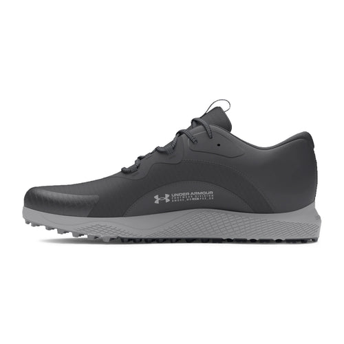 Under Armour Charged Draw 2 Spikeless Golf Shoes - Black/Mod Grey