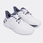 Under Armour Drive Pro Spikeless Golf Shoes - White/Metallic Gold/Grey