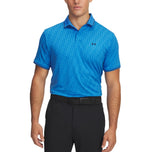 Under Armour Drive Sport Jacquard Golf Polo Shirt - Blue Atlantis/Mitternacht Marine