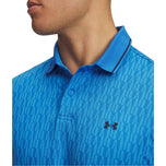 Under Armour Drive Sport Jacquard Golf Polo Shirt - Blue Atlantis/Mitternacht Marine
