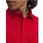 Under Armour 比賽 Polo 高爾夫襯衫 - 紅色