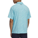 Under Armour Playoff 3.0 Print Golf Polo Shirt - Blue Haze/Midnight Navy