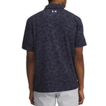 Under Armour Playoff 3.0 Print Golf Polo Shirt - Midnight Navy/White