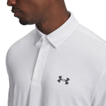Under Armour Playoff 3.0 Print Golf Polo Shirt - White/Distant Grey