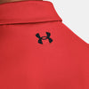 Under Armour Playoff Blocked Golf Polo Shirt - Pomegranate/White