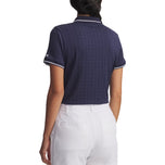 Sa ilalim ng Armor Women Drive Jacquard Golf Polo Shirt - Hatinggabi Navy/White