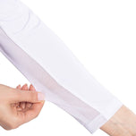 Golftini Wanita Say Yes Long Sleeve Golf Polo Shirt - Putih/Angkatan Laut