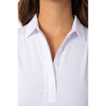 Golftini Wanita Ruffle Golf Polo Shirt Polo - Putih