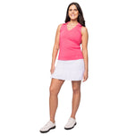 Golftini Frauenleistung 17,5 "Full Falten Golf Skort - Weiß