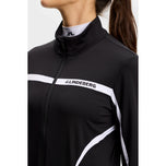 J.Lindeberg Janice Zip Penuh Golf Mid-Layer Wanita - Hitam