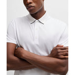 Boss Paddytech Stretch Jersey Polo Golfhemd - Weiß