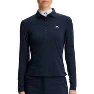 J.Lindeberg Women's Flor Long Sleeve Golf Polo Shirt - JL Navy