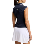J.Lindeberg Women's Lei Sleeveless Golf Polo Shirt - Puti