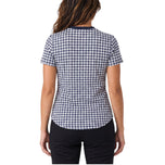 Nivo Dames Lynda Mock Neck Golfshirt - Marine/Wit