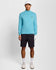 Lyle & Scott gestrickter Golfpullover mit Viertelreißverschluss – Aquamarinblau