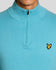 Lyle & Scott gestrickter Golfpullover mit Viertelreißverschluss – Aquamarinblau