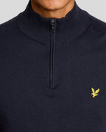 Lyle & Scott Quarter Zip Knitted Golf Jumper - Dark Navy