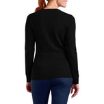 Nivo Women 's Nicole V -Neck 스웨터 - 검은 색