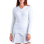 Nivo Women Nicole V -neck Sweater - Puti
