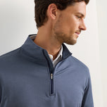 Peter Millar Perth 混色性能四分之一拉鍊 - 海軍藍