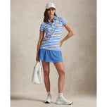 Rlx Ralph Lauren Polo de flux d'air imprimé pour femmes - Bleu d'été / blanc céramique