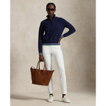 RLX Ralph Lauren Frauen Coolmax Wolle 1/4 Zip Pullover - Raffinierte Marine