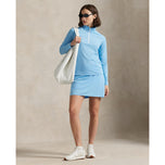 RLX Ralph Lauren Wanita Peregangan Jersey Quarter -Zip Pullover - Sutton Blue