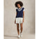RLX Ralph Lauren Women's Cotton v Neck Sweater - Angkatan Laut/Keramik Putih