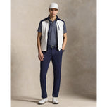 RLX Ralph Lauren 印花輕盈氣流高爾夫 Polo 衫 - 精緻海軍藍玉蘭鑽石