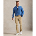 Rlx Ralph Lauren Cotton Blend 1/4 Zip Golf Pullover - Pool Tide Blue Heather