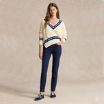 RLX RALPH LAUREN 여성 독수리 스트레치 트라이 골프 바지 - 프랑스 해군