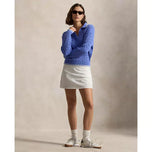 RLX Ralph Lauren Women's Cable Knit Pullover - Blue Mist/White Splash