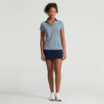 RLX Ralph Lauren Women's Printed Airflow V-Neck Golf Polo Shirt - Botanical Prep