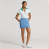 RLX Ralph Lauren Women's Stretch Mesh 1/4 Zip Golf Shirt - Pure White/Hatteras Blue