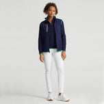 RLX Ralph Lauren Lauren Tech Terry Full Zip Golf Vest - Angkatan Laut Prancis/Pesiar Hijau