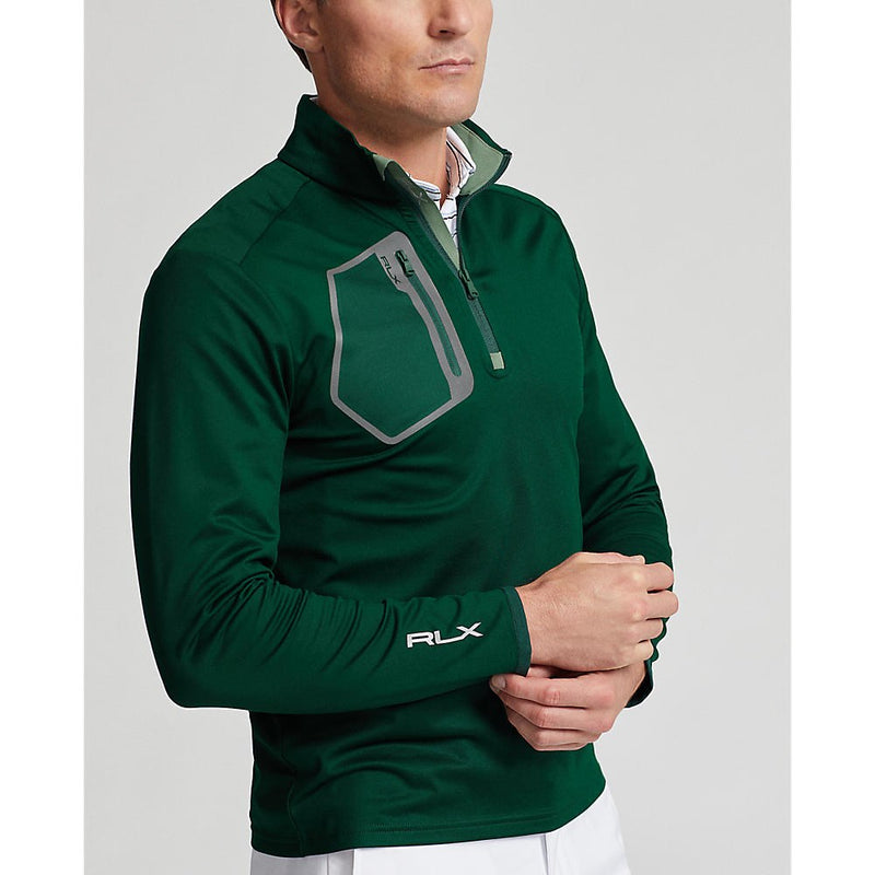 RLX Ralph Lauren Driver Luxury Jersey Golf Pullover - Hunt Club Green