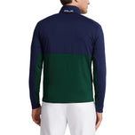 Rlx Ralph Lauren plied Airflow Jersey 1/4 Zip Midlayer - Hunt Club Green / Navy français