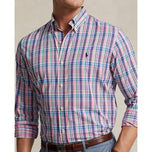 Polo Ralph Lauren Classic Fit Plaid Stretch Twill Golf Shirt - Pink / Blue Multi