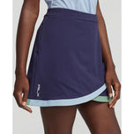RLX Ralph Lauren Women's Faux Wrap Stretch Jersey Golf Skort 15 " - French Navy/Pagkapagod/Vessel Blue