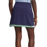 RLX Ralph Lauren Women's Faux Wrap Stretch Jersey Golf Skort 15 " - French Navy/Pagkapagod/Vessel Blue