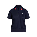 RLX Ralph Lauren 女款 Tour 珠地網眼鉤針領高爾夫 Polo 衫 - 精緻海軍藍多色