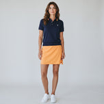 RLX Ralph Lauren Polo de golf à col en crochet Tour Pique pour femmes - Refined Navy Multi