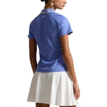 Polo de golf RLX Ralph Lauren Active Cable 1/4 Zip pour femmes - Blue Mist
