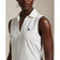 RLX Ralph Lauren 女款剪裁 V 領無袖高爾夫 Polo 衫 - 陶瓷白