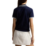 Kemeja Polo Golf Pique Bear Tur Wanita RLX Ralph Lauren - Biru Laut yang Halus