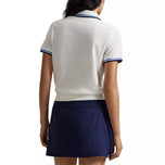 RLX Ralph Lauren 女式 Tour Pique Bear 高尔夫 Polo 衫 - 陶瓷白