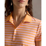 RLX Ralph Lauren Women's Printed Lightweight Airflow Golf Polo Shirt - Blue Mist/Ceramic White