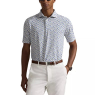 RLX Ralph Lauren 印花輕盈氣流高爾夫 Polo 衫 - 白色海軍藍 Chin Chin Rlx