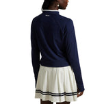 RLX Ralph Lauren Women Stretch Jersey Quarter -Zip Pullover - Refined Navy/White